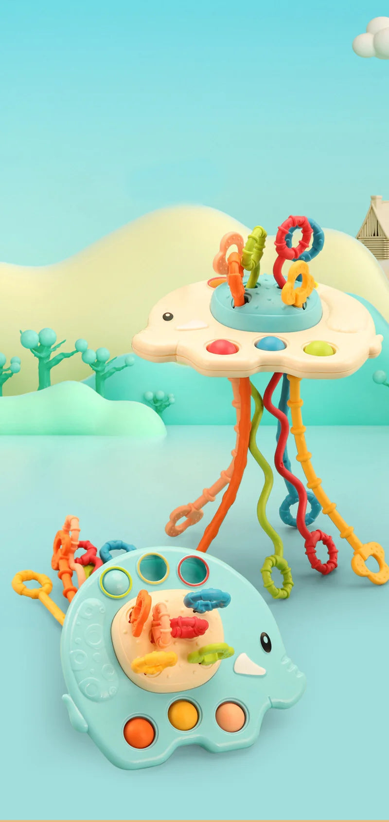 Tots Trio Pull String Sensory Toy