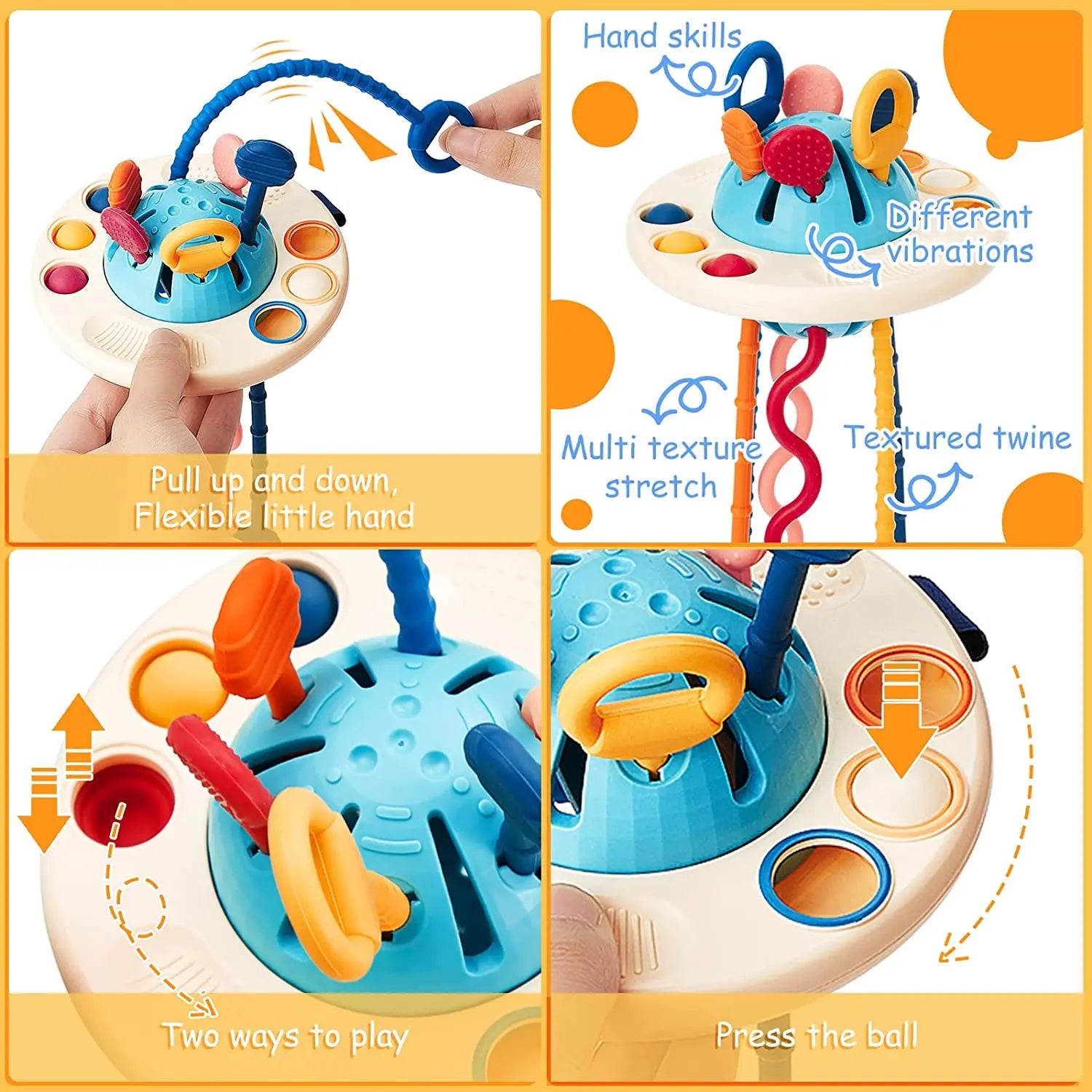 Tots Trio Pull String Sensory Toy