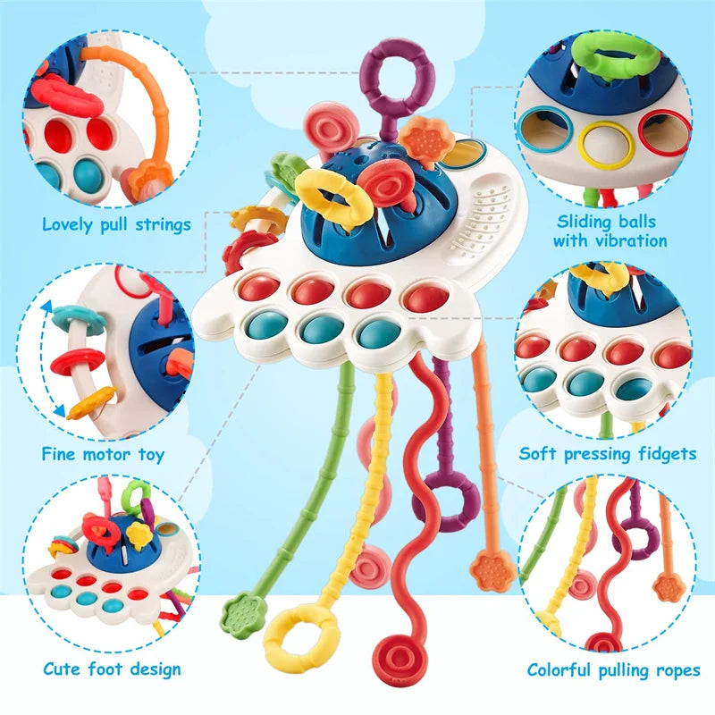 Tots Trio Pull String Sensory Toy